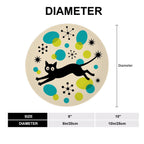 Mid-Century Modern Atomic Cat Colorburst Ceramic Decorative Plate