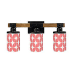 Mid-Century Modern Coral Pebble 3-Light Vanity Fixture