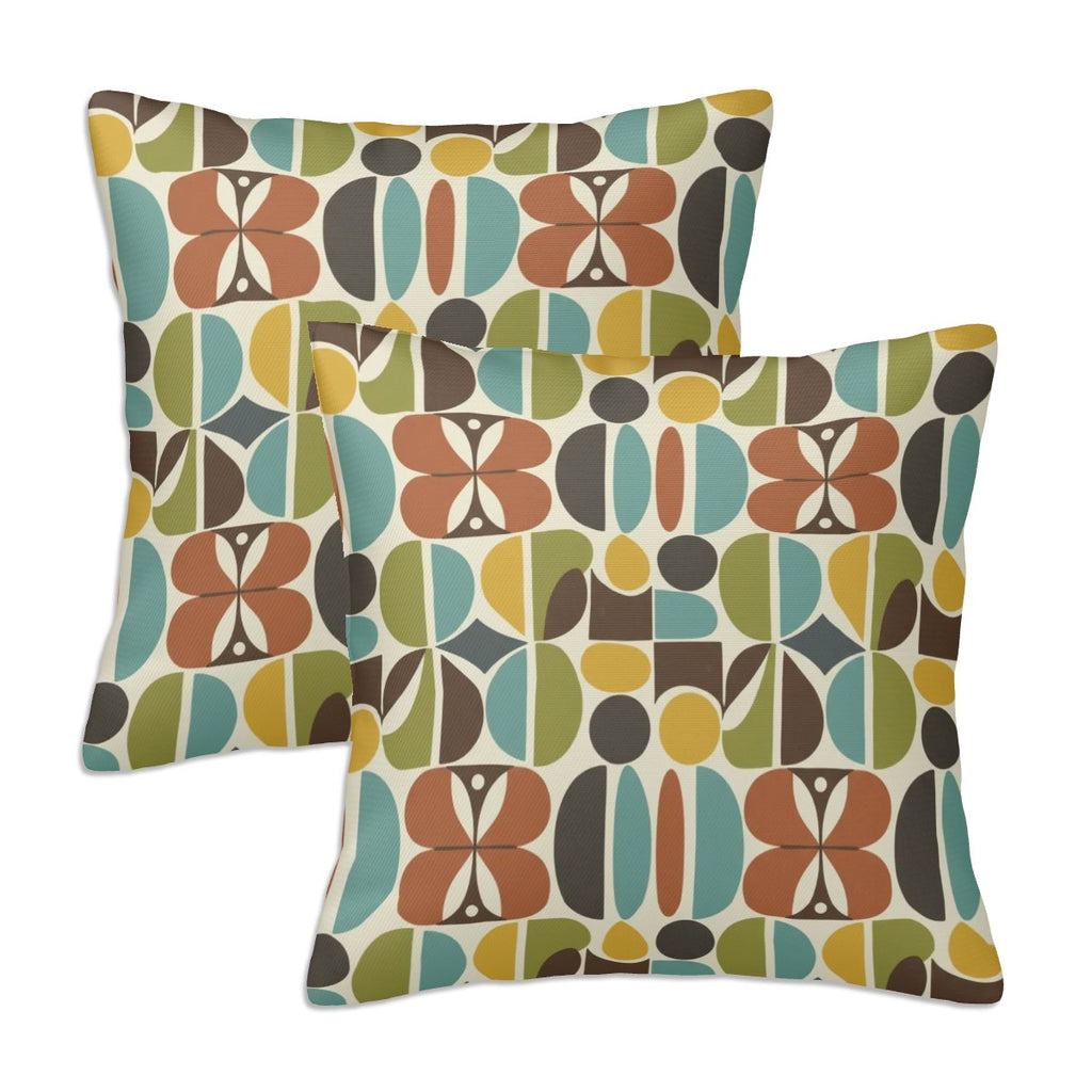 Mid-Century Modern Organic Petal Pillow Cover Set