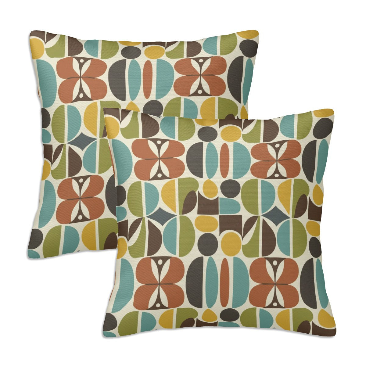Mid-Century Modern Organic Petal Pillow Cover Set
