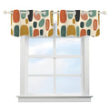 Mid-Century Modern Window Valance — Organic Pebble Repeat, 2 Panels (52"×18")