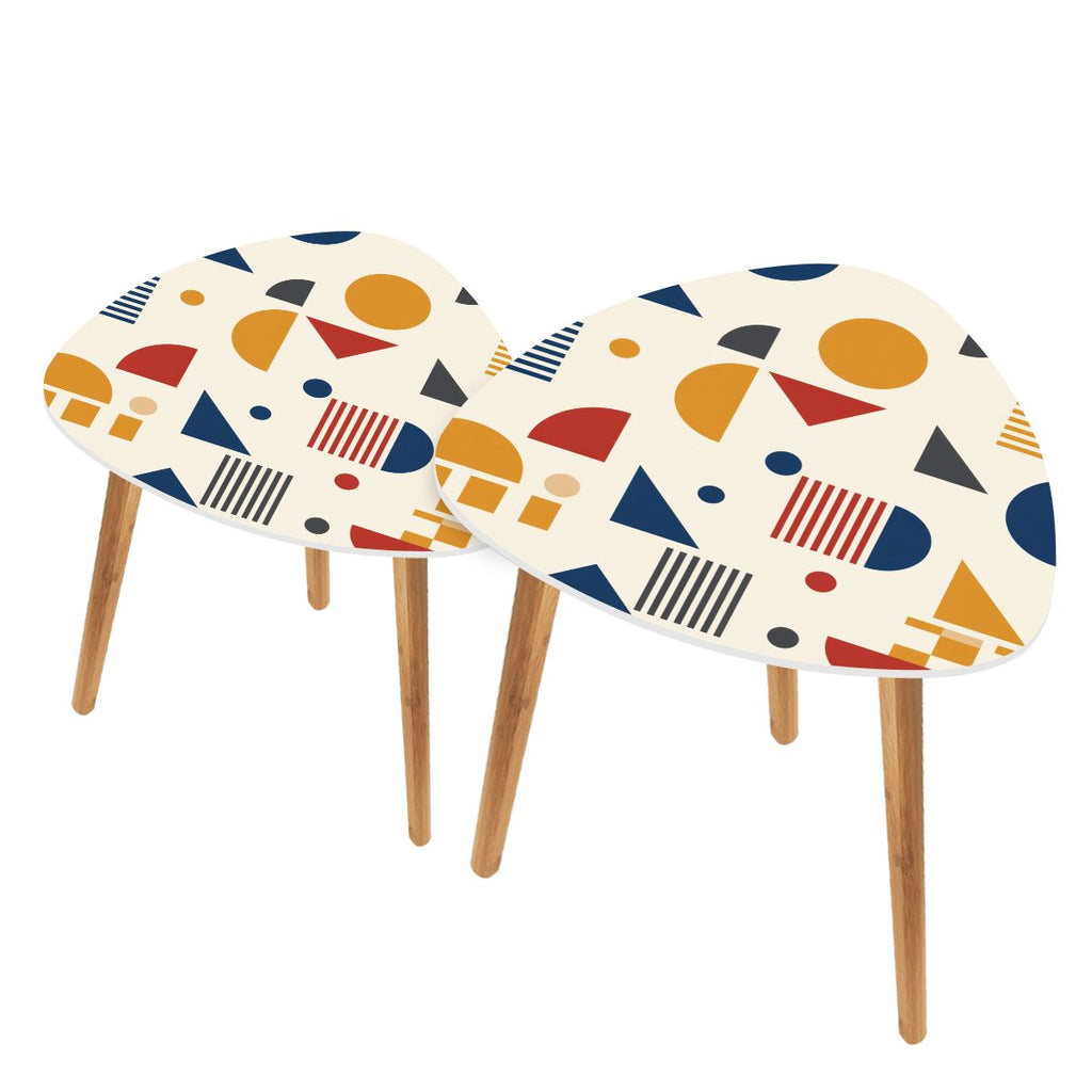 Bauhaus Geometric Nesting Coffee Table Set