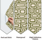 Mid-Century Organic Geometric Peel-and-Stick Wallpaper