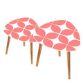 Mid-Century Modern Pink Atomic Nesting Tables