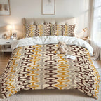 Mid-Century Modern Geometric Queen Duvet Cover Set