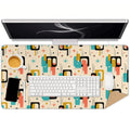 Mid-Century Modern Geometric Color Field Extended Mouse Pad