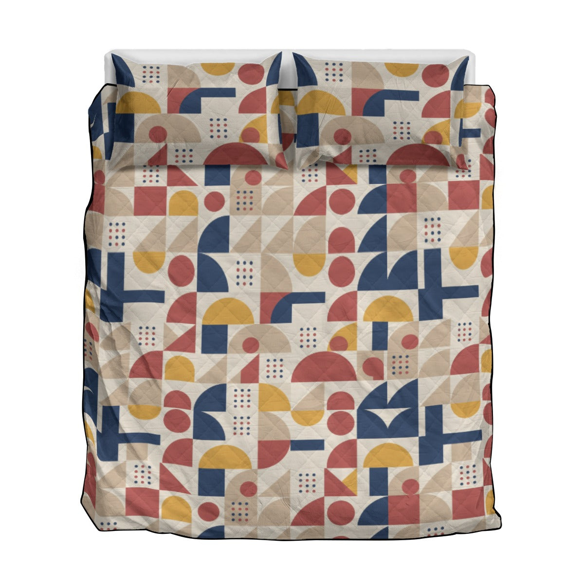 Mid-Century Modern Abstract Geometric Duvet Cover Set