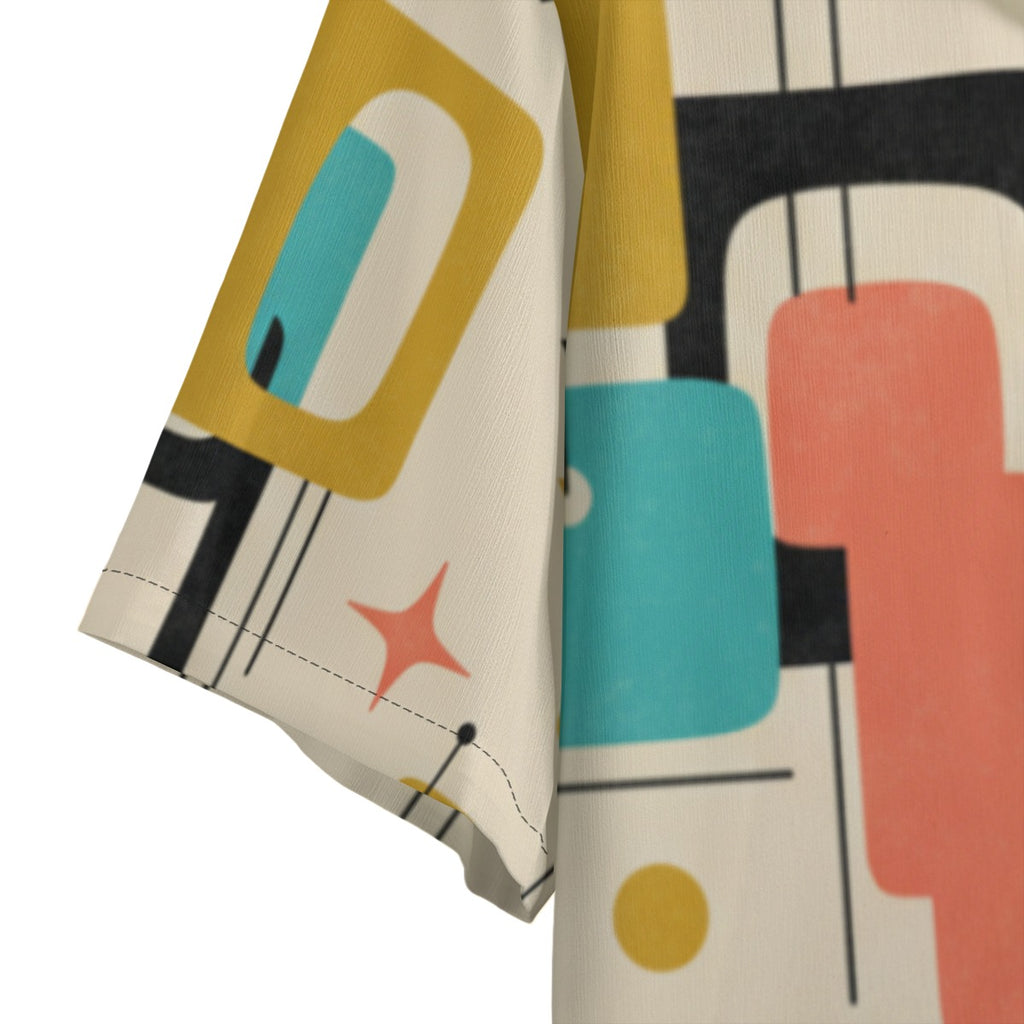 Men's Atomic Geometric Cuban-Collar Shirt