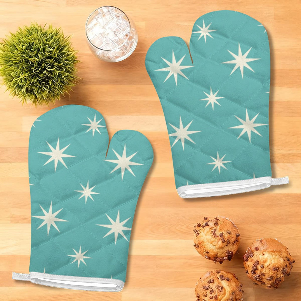 Mid-Century Modern Starburst Heat-Resistant Kitchen Glove