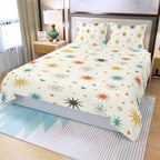 Mid-Century Modern Atomic Starburst Duvet Cover Set