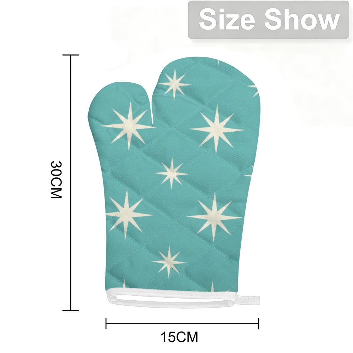 Mid-Century Modern Starburst Heat-Resistant Kitchen Glove