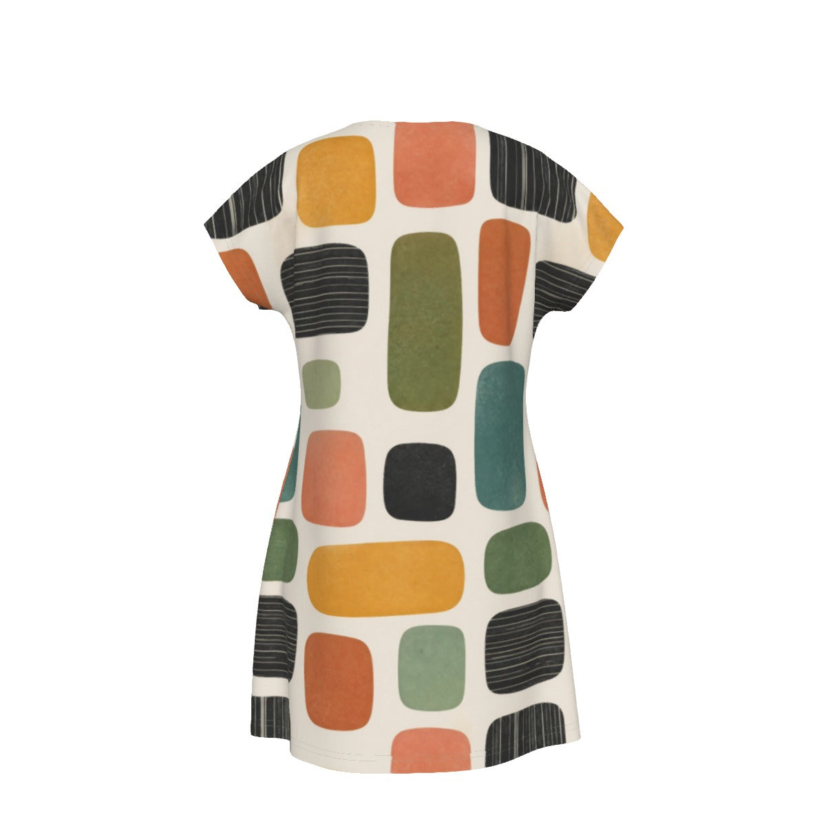 Mod Blocks Shift Dress | Mid-Century Modern Short Sleeve Dress