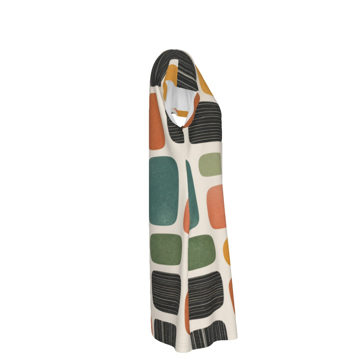 Mod Blocks Shift Dress | Mid-Century Modern Short Sleeve Dress