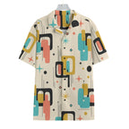 Men's Atomic Geometric Cuban-Collar Shirt