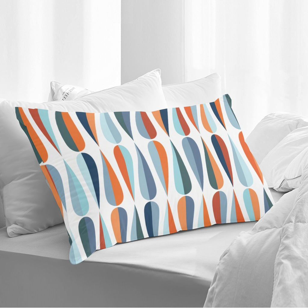Mid-Century Modern Teardrop Geometric Pillow Cover
