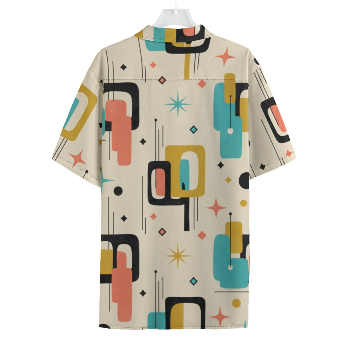 Men's Atomic Geometric Cuban-Collar Shirt