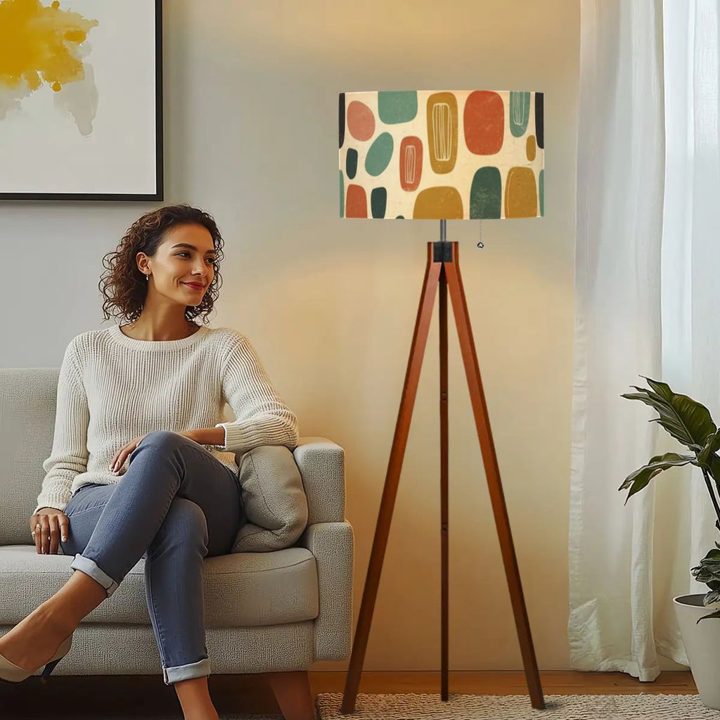 Mid-Century Modern Organic Pod Tripod Floor Lamp