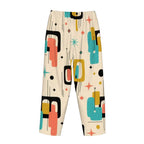Cream Geometric Mid-Century Modern Pajama Pants