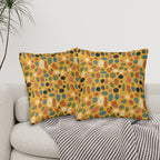 Mid-Century Modern Pebble Pattern Pillow Covers, Set of 2