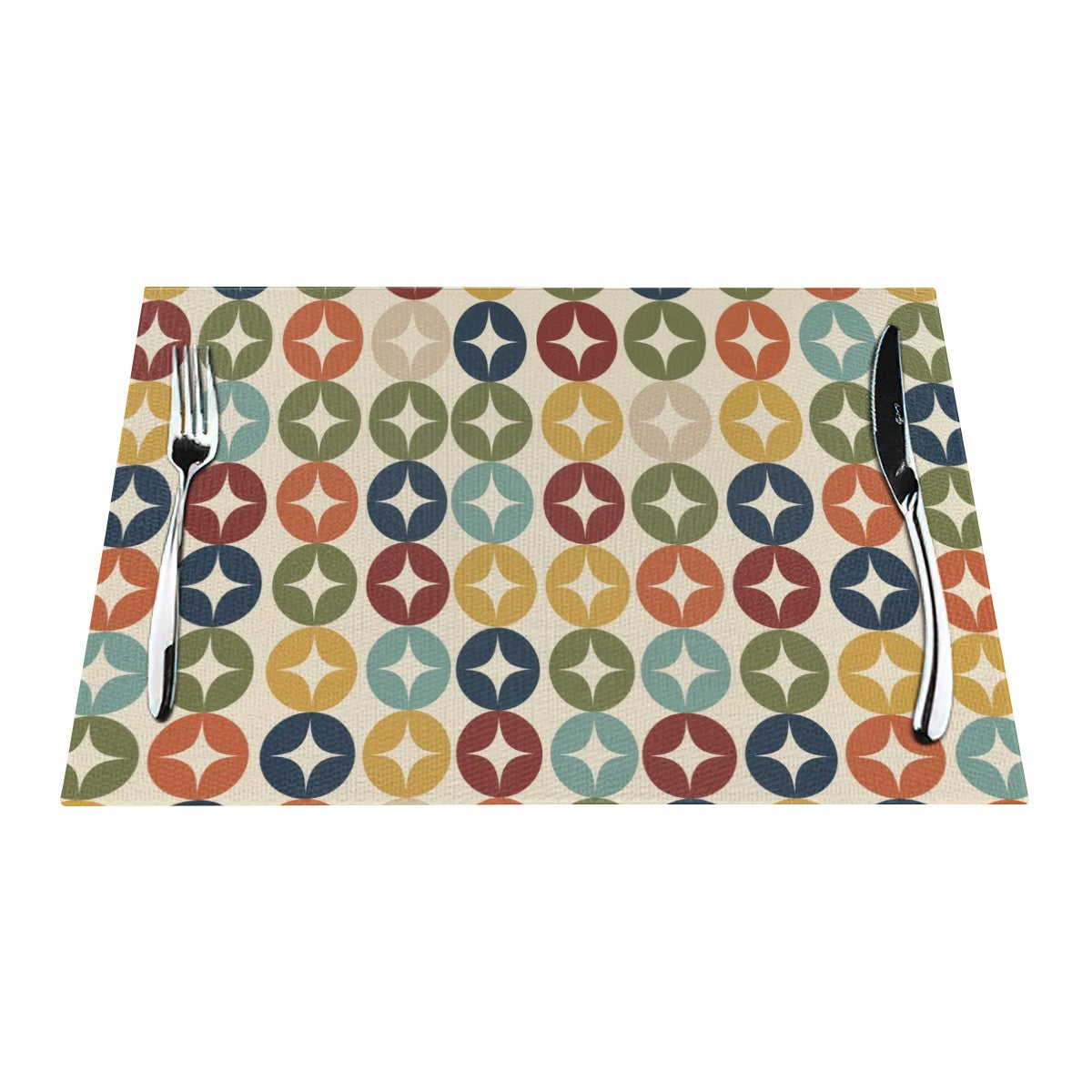 Mid-Century Modern Geometric Woven Placemat