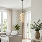 Starburst Pendant Light | Mid-Century Modern Cylinder Ceiling Light