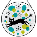 Atomic Cat Glass Window Suncatcher