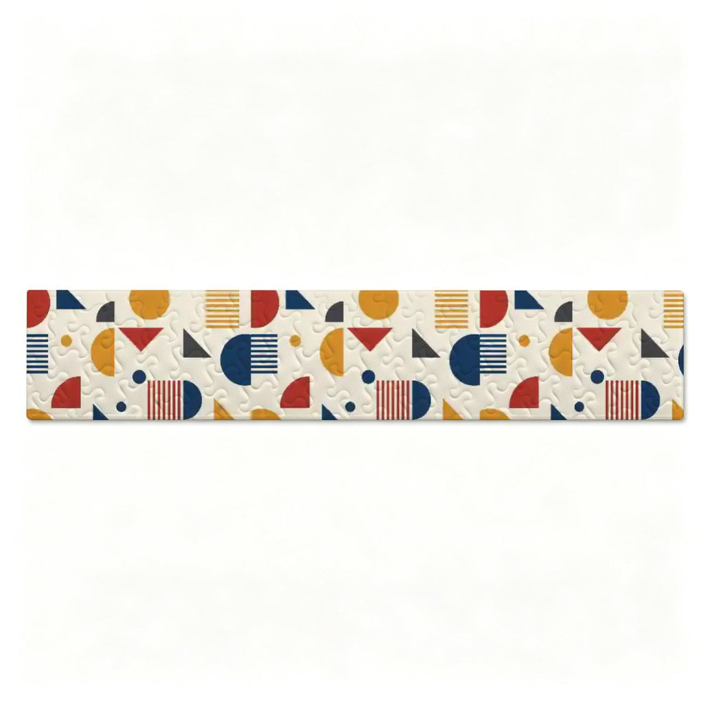 Mid-Century Modern Geometric Quilted Table Runner