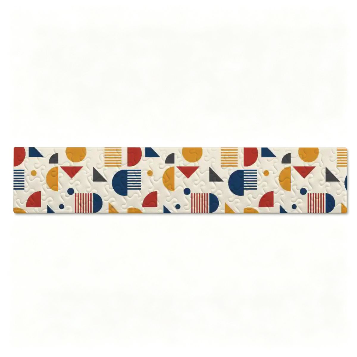 Mid-Century Modern Geometric Quilted Table Runner