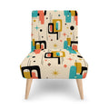 Atomic Geometry Velour Accent Chair