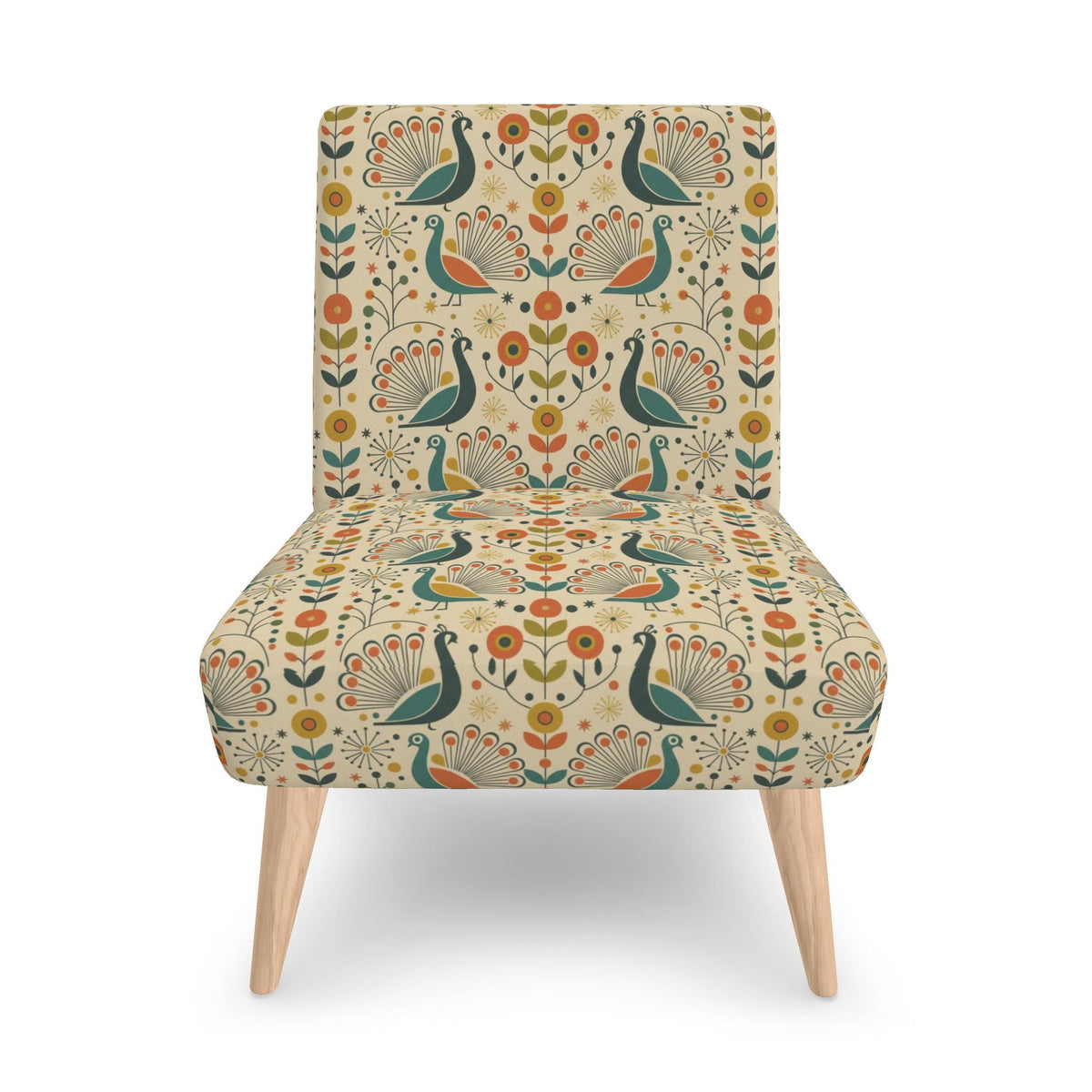Peacock Garden Atomic Accent Chair