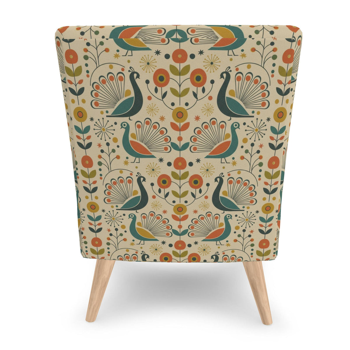 Peacock Garden Atomic Accent Chair