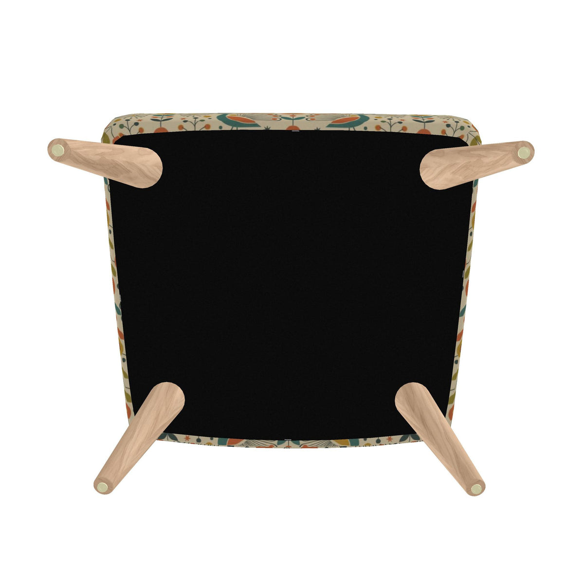 Peacock Garden Atomic Accent Chair