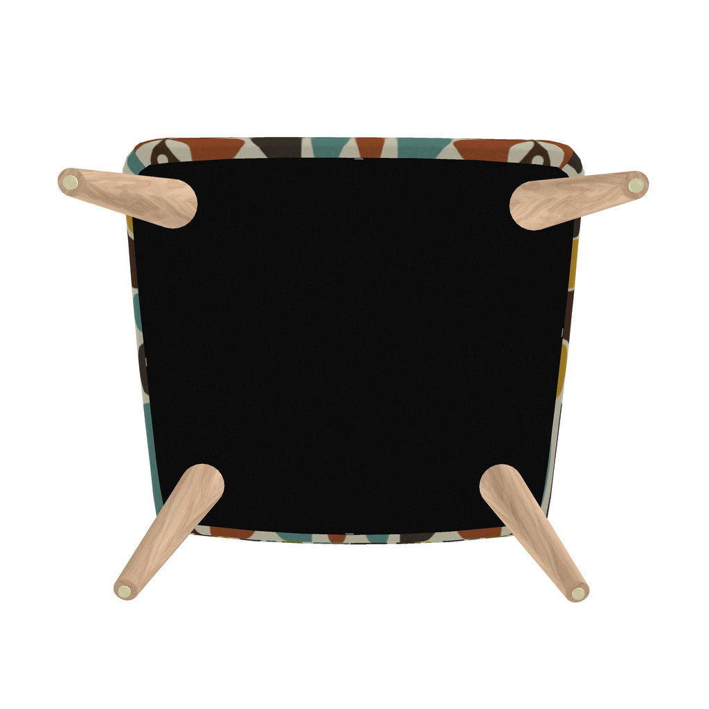 Biomorphic Pebble Atomic Accent Chair