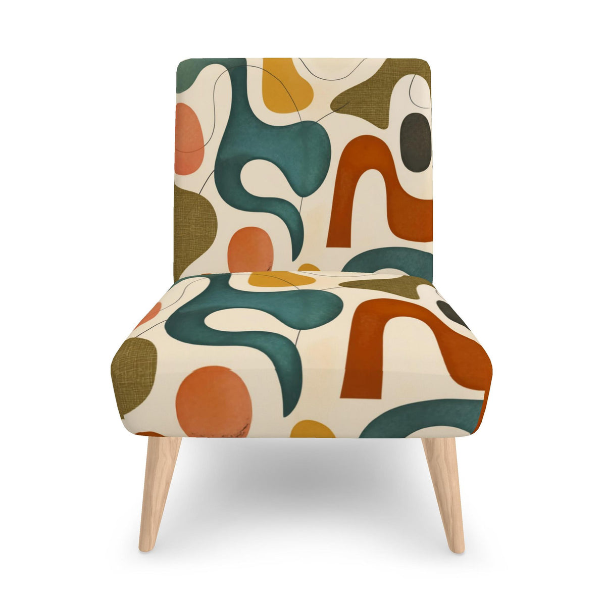 Biomorphic Color Field Accent Chair