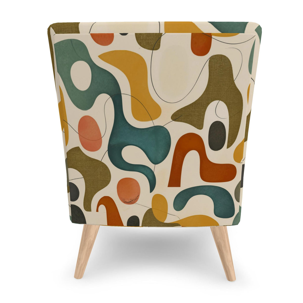 Biomorphic Color Field Accent Chair
