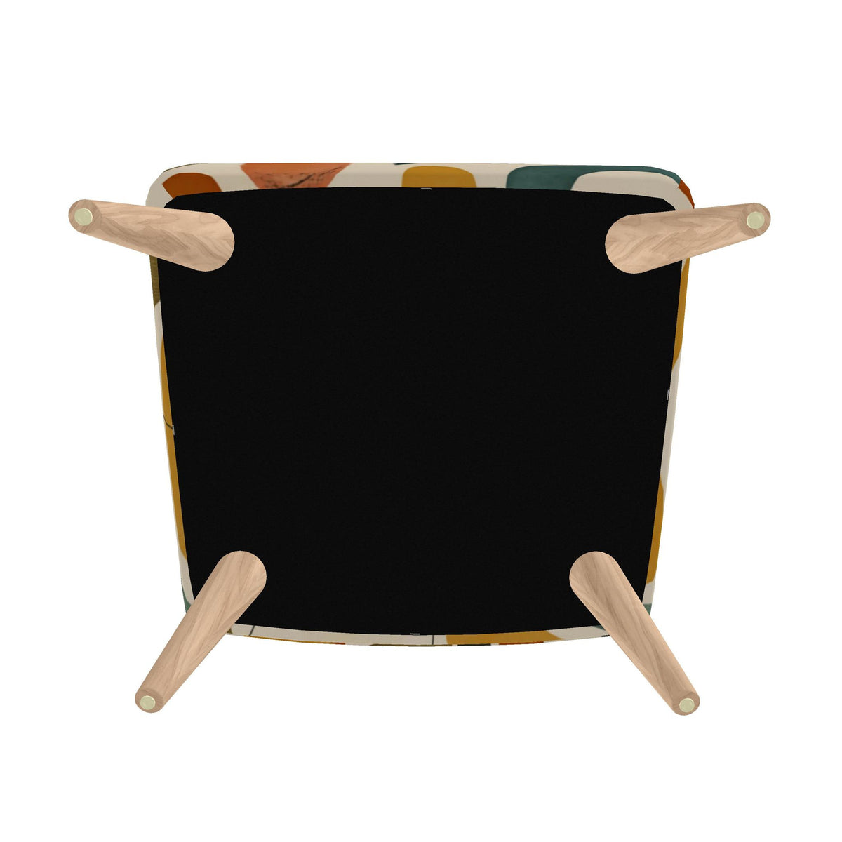 Biomorphic Color Field Accent Chair