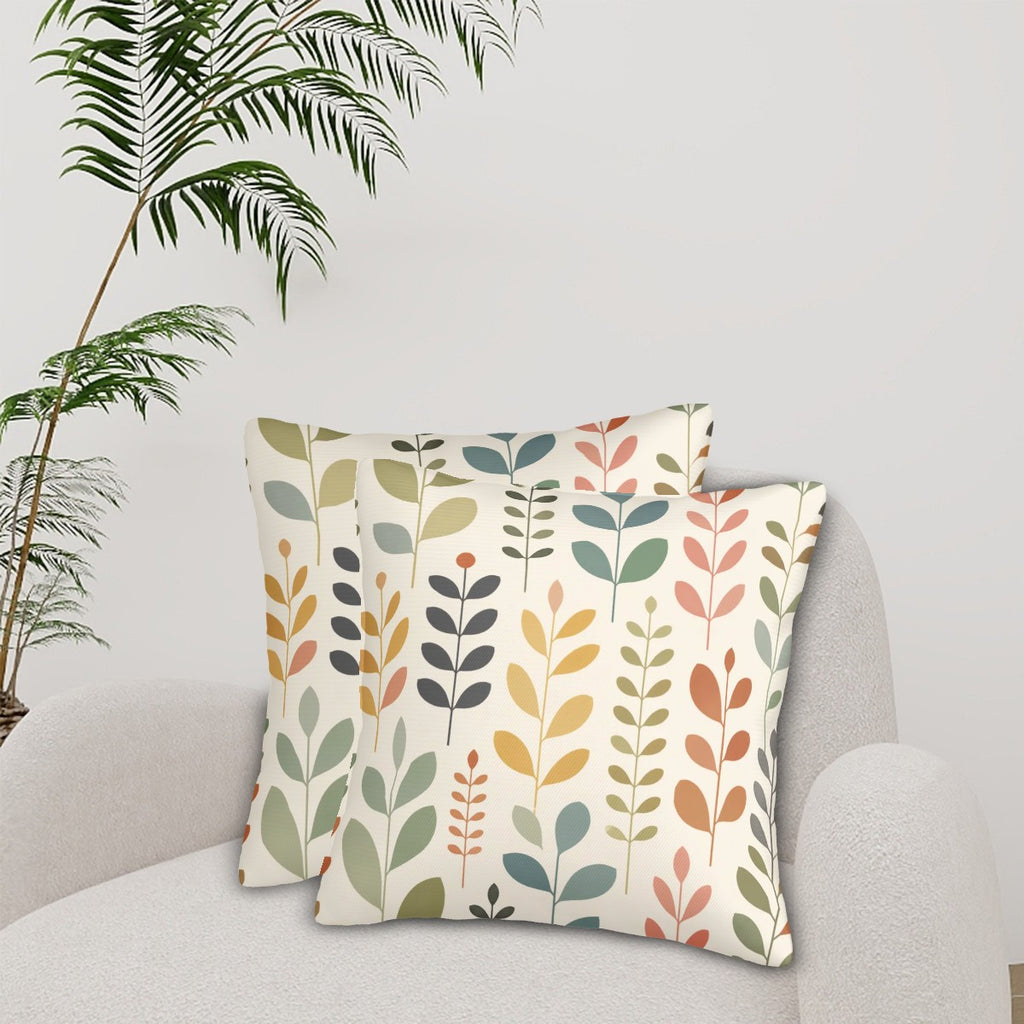 Mid-Century Modern Botanical Pillow Covers, Set of 2