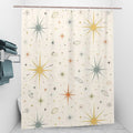 Mid-Century Modern Atomic Starburst Shower Curtain