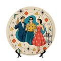 Mid-Century Modern Atomic Trio Ceramic Decorative Plate