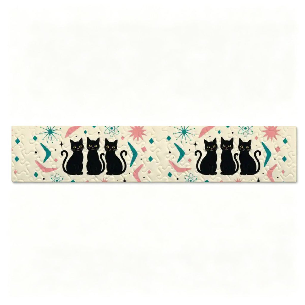 Mid-Century Abstract Shapes Table Runner