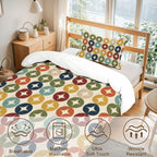 Mid-Century Modern Circular Medallion Comforter Set