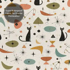 Mid-Century Modern Space Age Garden Shower Curtain