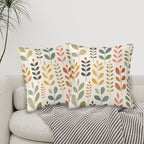 Mid-Century Modern Botanical Pillow Covers, Set of 2