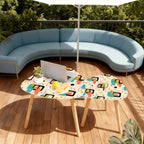 Mid-Century Modern Colorblock Atomic Nesting Tables