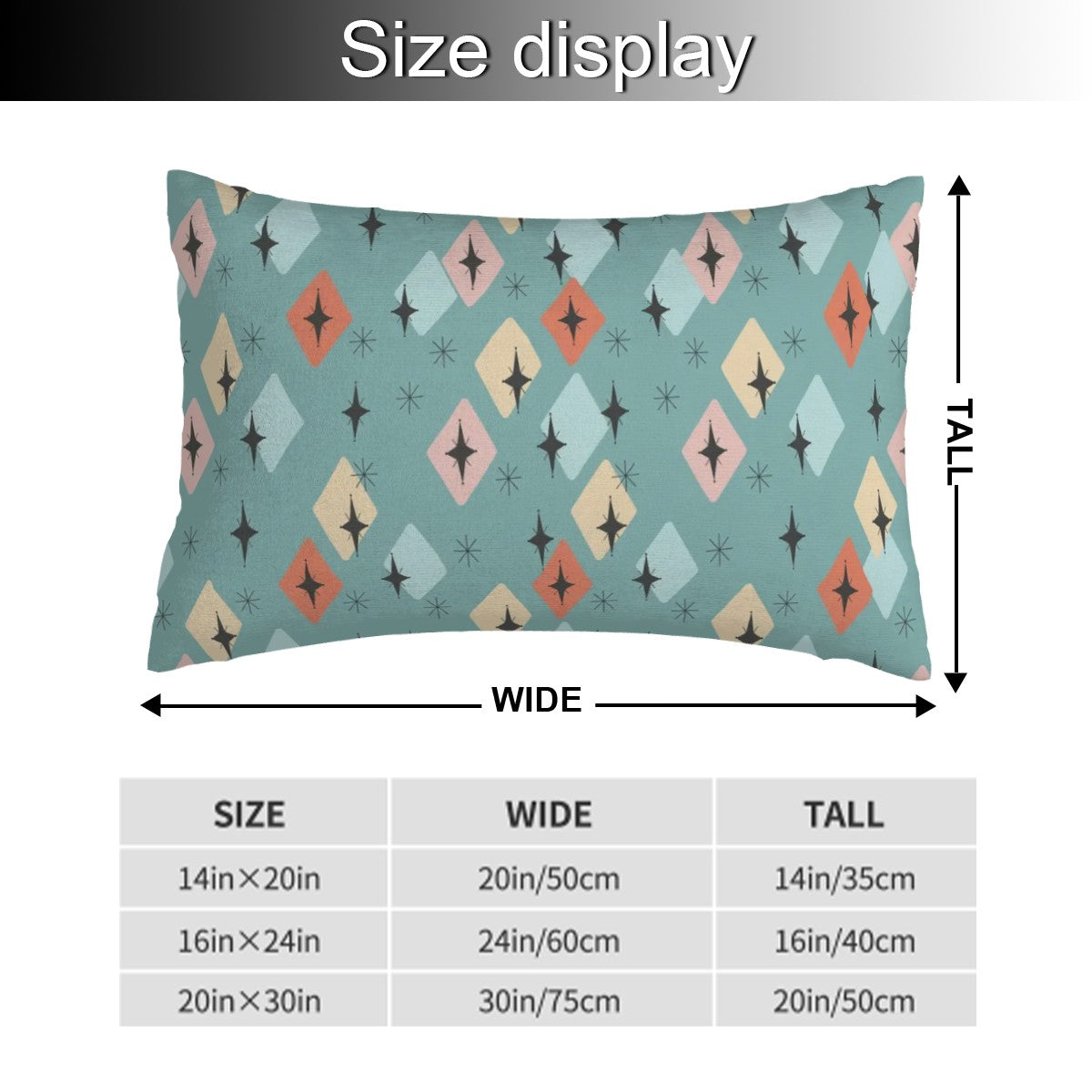 Atomic Starburst Lumbar Pillow Cover