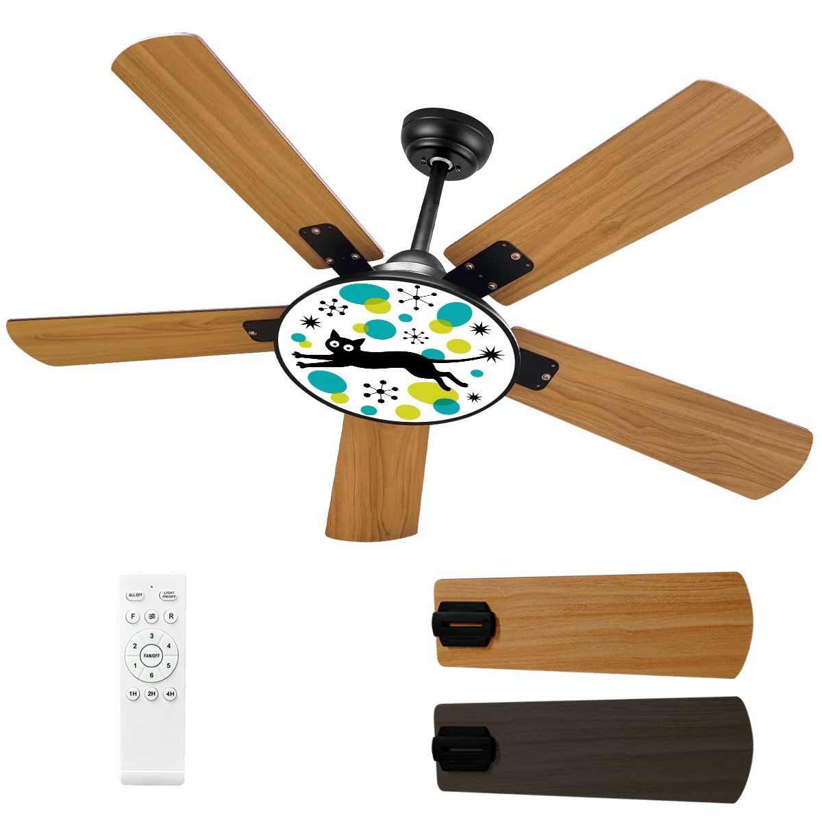 Atomic Cat 42-Inch Ceiling Fan with Light