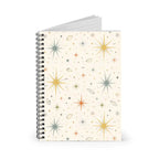 Mid-Century Modern Atomic Starburst Spiral Notebook
