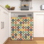Mid-Century Modern Geometric Dishwasher Magnet Cover