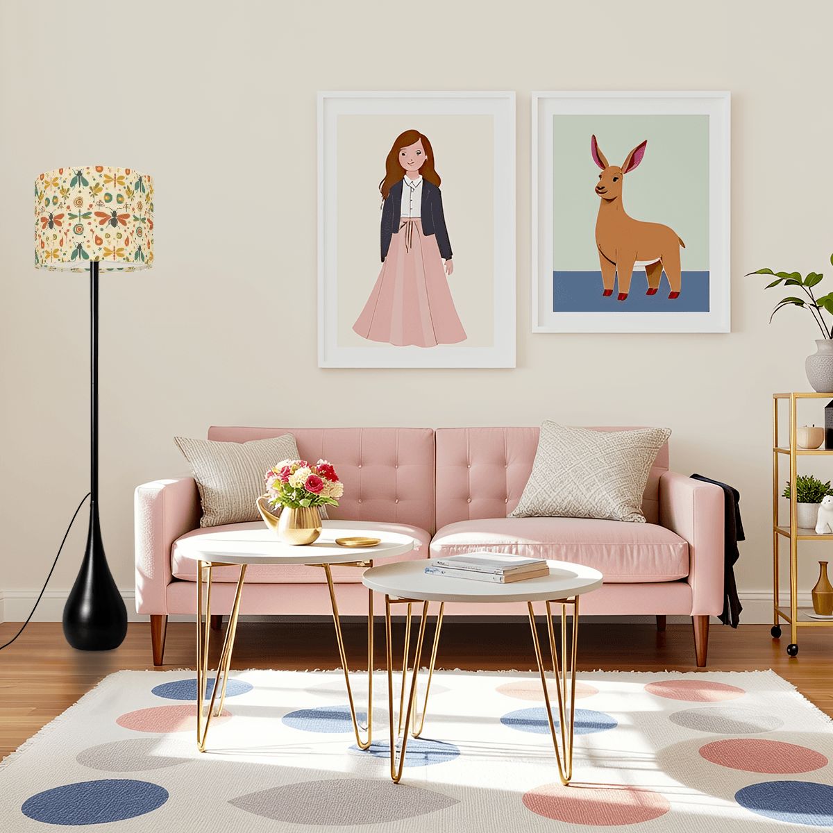 Mid-Century Modern Sunlit Arch Teardrop Floor Lamp