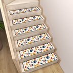 Bauhaus Geometric Color-Block Stair Tread Set